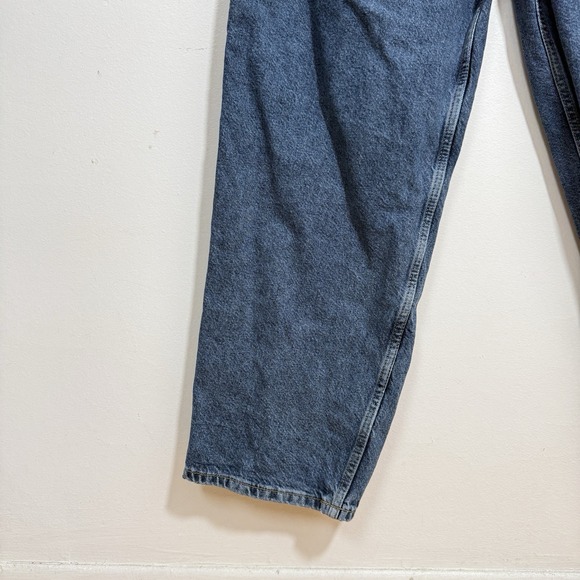 Zara Baggy Fit Blue Jeans Straight Leg Mid Waist Size 30x30 - Picture 5 of 12